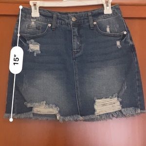 Wild Fable distressed denim miniskirt